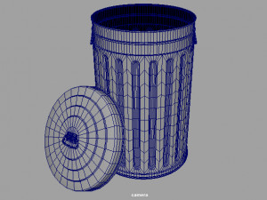 garbage can Model 3D
