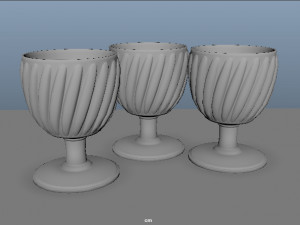 cup twist flower Model 3D