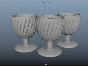 cup twist flower Model 3D