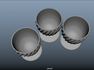 cup twist flower Model 3D