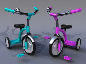 bicicleta triciclo infantil Modelo 3D