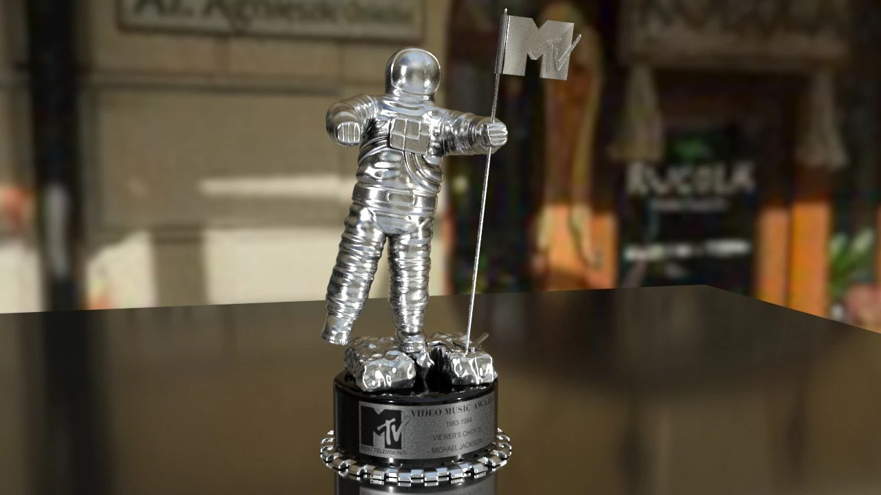 music video award trophy 3D Model .c4d .max .obj .3ds .fbx .stl .blend 