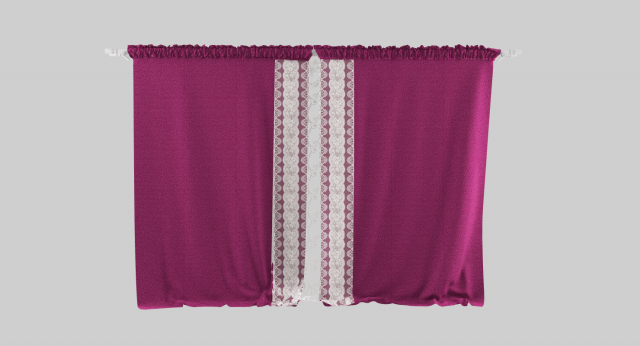curtain velvet 3D Model .c4d .max .obj .3ds .fbx .stl .blend