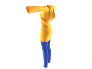 womens clothing model 3D Модель