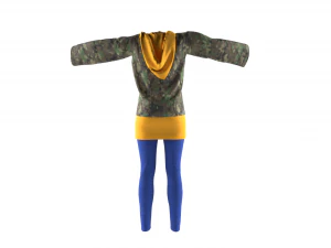 womens clothing model 3D Model
