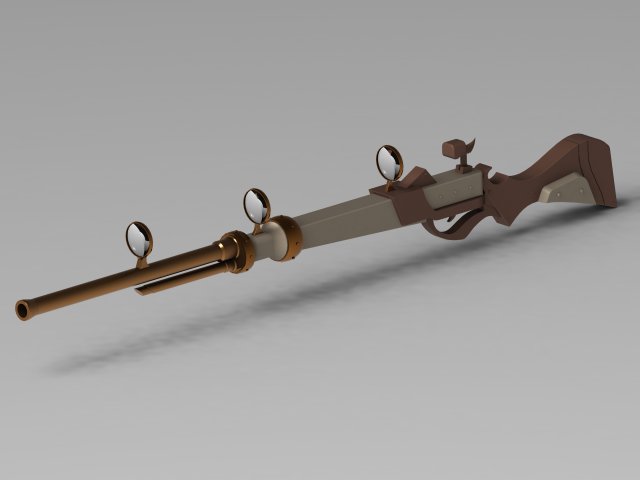 caitlyns rifle 3D Model .c4d .max .obj .3ds .fbx .stl .blend 