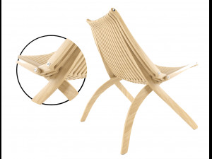 politura lotos chair Modello 3D