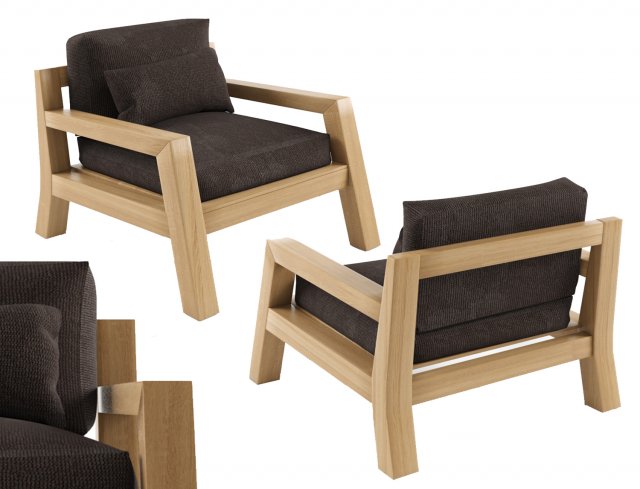 harper sofa single seater Model 3D .c4d .max .obj .3ds .fbx .stl .blend 