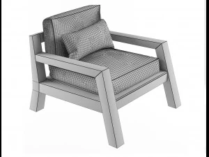 harper sofa single seater 3D Model