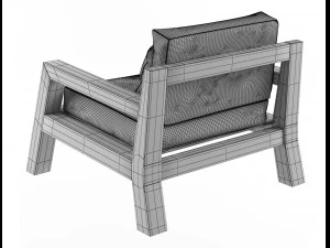 harper sofa single seater 3D Model