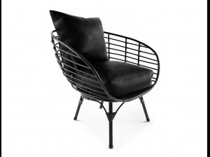 black all weather wicker 3D 模型