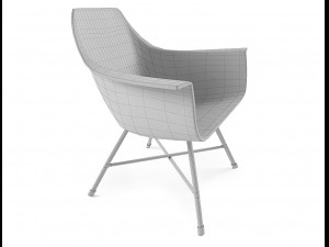 hauteville concrete armchair Modelo 3D