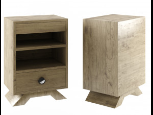 stand wood tv Modelo 3D