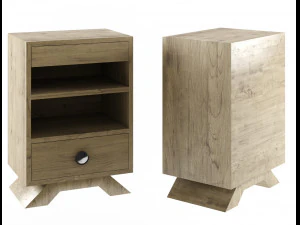 houten tv staan 3D Model