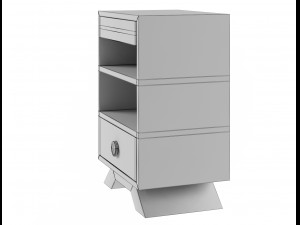 stand wood tv 3D Model
