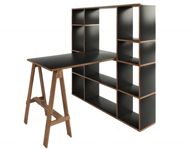 sideboard wood furniture model Modelo 3D .c4d .max .obj .3ds .fbx .stl .blend 
