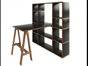 dressoir houten meubelmodel 3D Model