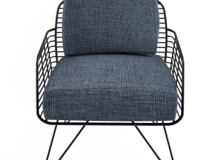 armchair modern with metal tile 3D 모델