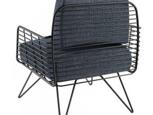 armchair modern with metal tile 3D 모델