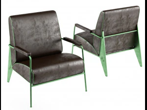 fauteuil de salon haut free 3D Model