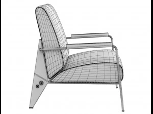 fauteuil de salon haut free 3D Model