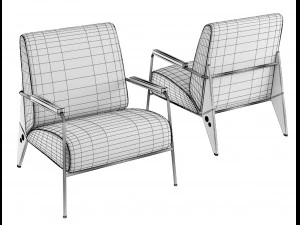 fauteuil de salon haut free 3D Model