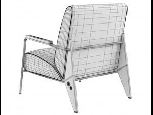 fauteuil de salon haut free 3D Model
