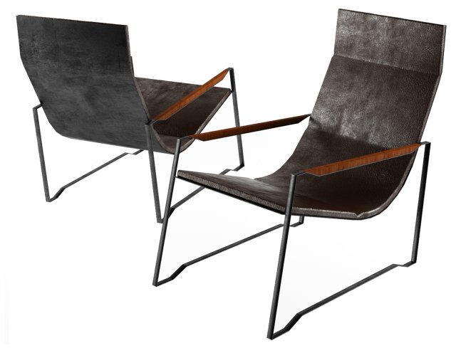 lounge chair based in eames Model 3D .c4d .max .obj .3ds .fbx .stl .blend 