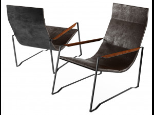 lounge chair based in eames Model 3D