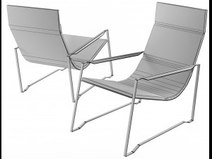 lounge chair based in eames Model 3D