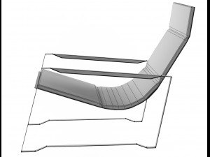 lounge chair based in eames Model 3D