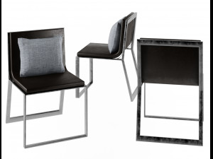 blau armchair gandia blasco 3D 모델