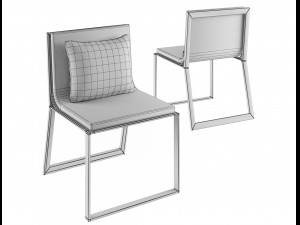 blau armchair gandia blasco 3D 모델