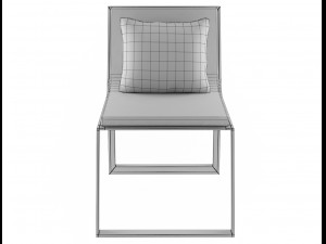 blau armchair gandia blasco 3D 모델