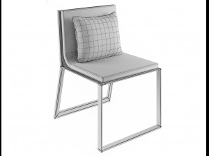 blau armchair gandia blasco 3D 모델