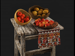 fruits bowl tucker robbins 3D Model