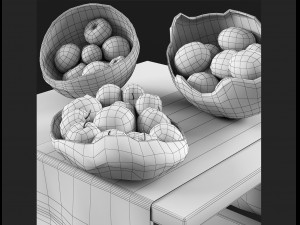 fruits bowl tucker robbins 3D Model