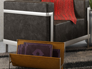 sofa m3 3 seater with lamp opinion ciatti Model 3D