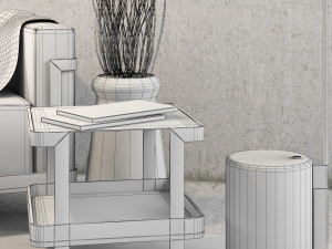 sofa m3 3 seater with lamp opinion ciatti Model 3D