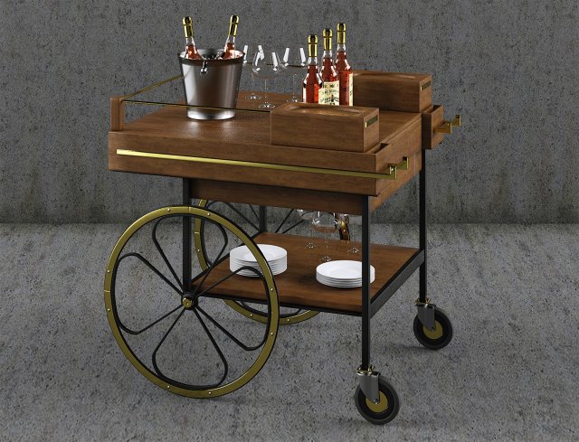 baron cart retro modern design Model 3D .c4d .max .obj .3ds .fbx .stl .blend 
