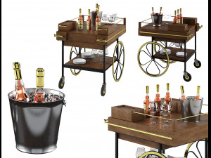 baron cart retro modern design Model 3D