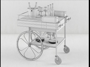 baron cart retro modern design Model 3D