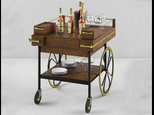 baron cart retro modern design Model 3D