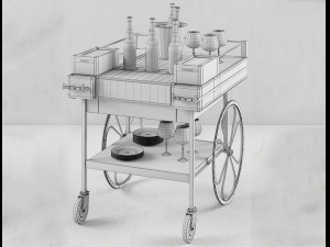 baron cart retro modern design Model 3D