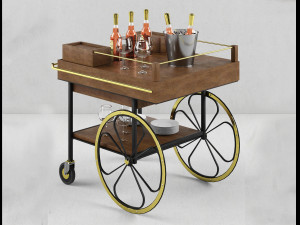 baron cart retro modern design Model 3D