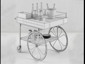 baron cart retro modern design Model 3D