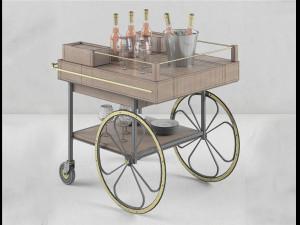 baron cart retro modern design Model 3D