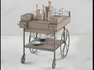baron cart retro modern design Model 3D