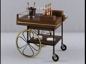 baron cart retro modern design Model 3D
