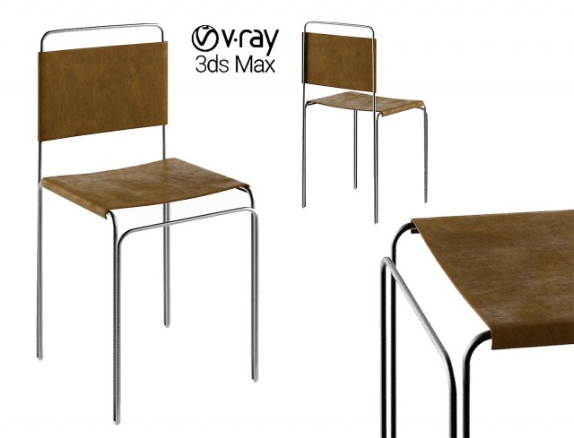 chair modern with leather Modelo 3D .c4d .max .obj .3ds .fbx .stl .blend
